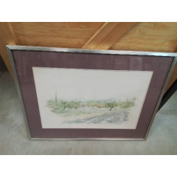 AQUARELLE PAYSAGE PROVENCAL...