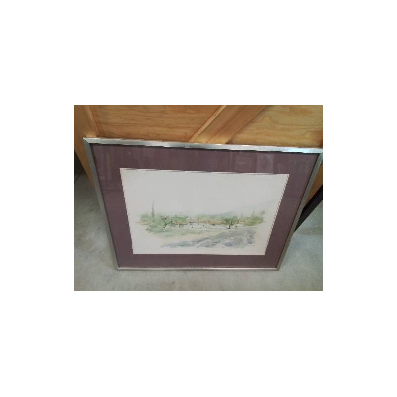AQUARELLE PAYSAGE PROVENCAL  G AOUT 