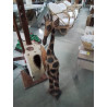SCULPTURE BOIS GIRAFE 81CM