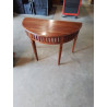 CONSOLE DEMI LUNE BOIS EXOTIQUE 