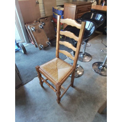 CHAISE BOIS CLAIR PAILLÉ A...