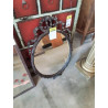 MIROIR OVALE BOIS NOIRCI SCULPTÉ STYLE LOUIS XVI FIN XIXE