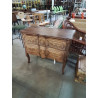COMMODE SAUTEUSE A RESSAUT BOIS CLAIR MOULURÉ 2 TIROIRS STYLE LOUIS XV FIN XIXE