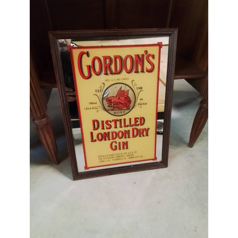 MIROIR PUBLICITAIRE GORDON\'S GIN