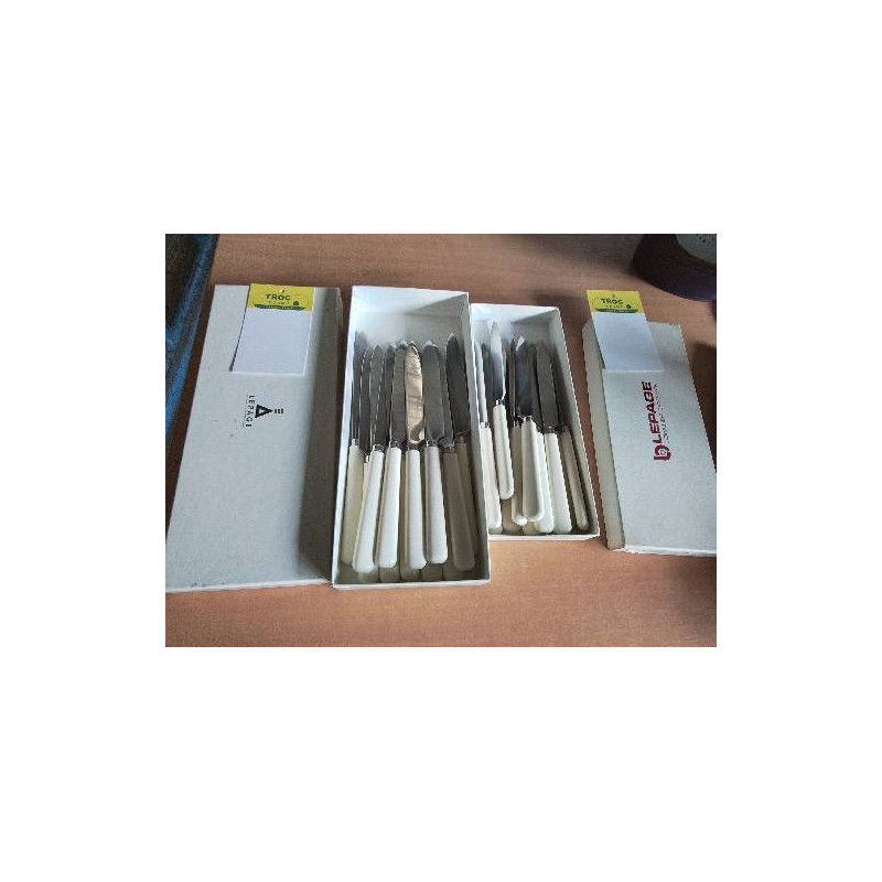 24 COUTEAUX ACIER INOX  LEPAGE ANNEES 80