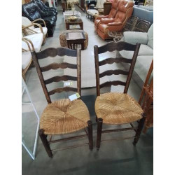 PAIRE DE CHAISES BOIS...