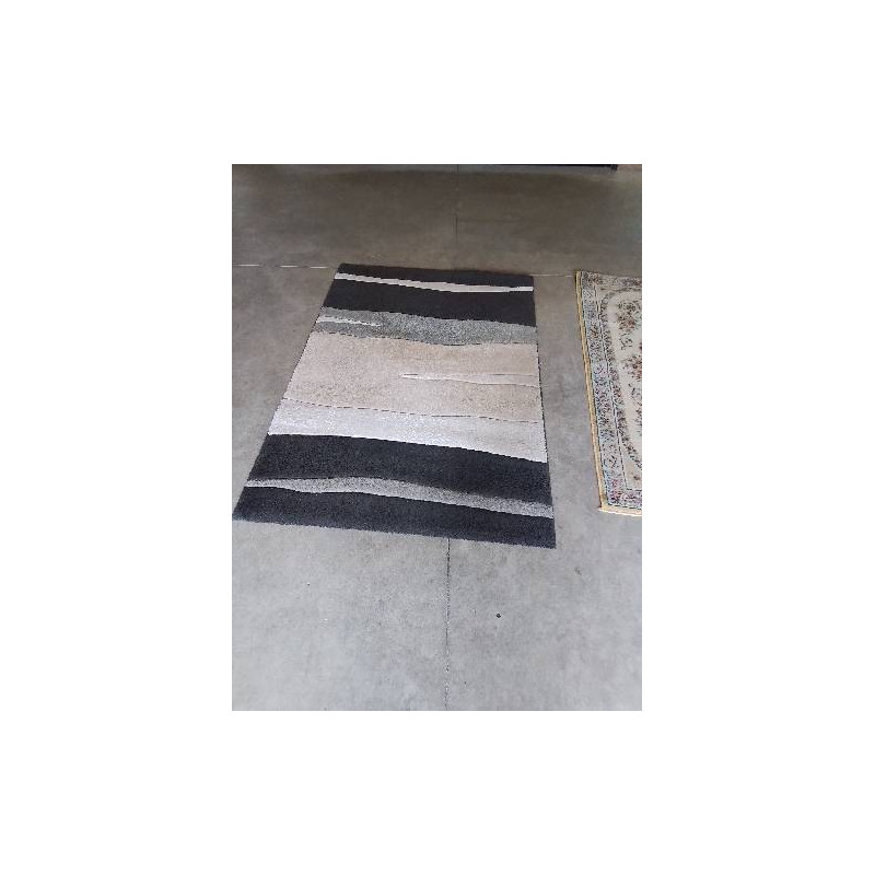 TAPIS BEIGE ET NOIR GRIS 120X170