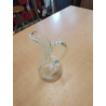 CARAFE VERRE SOUFFLÉ BULLÉ TEINTÉ VERT 