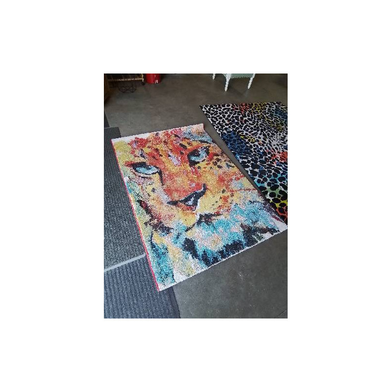 TAPIS PANTHERE COLORÉ 170X120CM