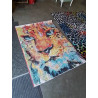 TAPIS PANTHERE COLORÉ 170X120CM
