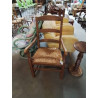 FAUTEUIL DE CHEMINÉE BOIS PAILLÉ 