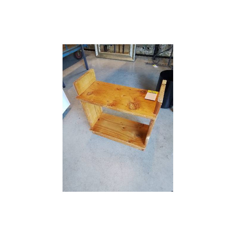 ÉTAGÈRE BOIS CLAIR 2 TABLETTES 
