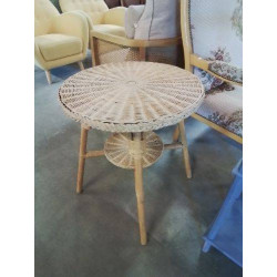 TABLE BASSE RONDE ROTIN ET...