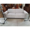 CANAPÉ 3 PLACES TISSU GRIS EN L\'ÉTAT 