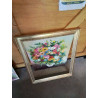HUILE SUR TOILE COMPOSITION FLORALE NICOLE MASSART 