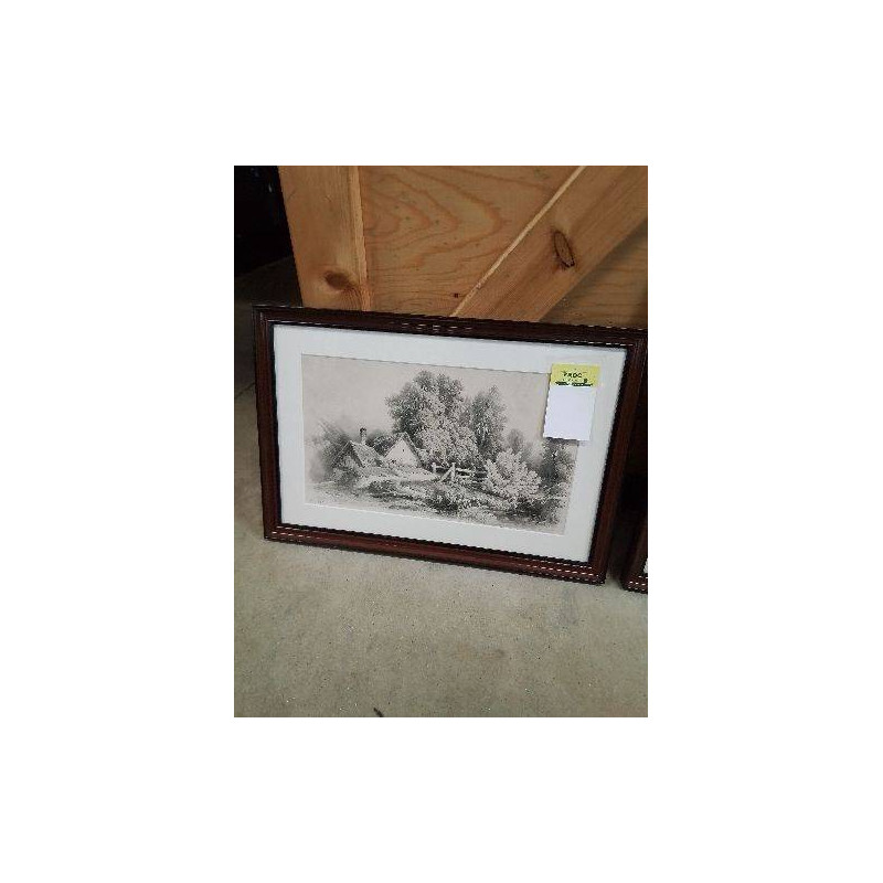 GRAVURE ETUDE D ARBRES A LA MASURE HUBERT 1801 1865 