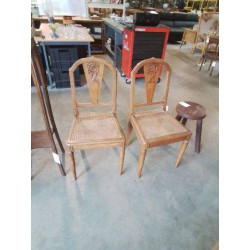 PAIRE DE CHAISES BOIS...