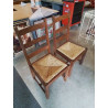 PAIRE DE CHAISES BOIS PAILLÉ A ENTRETOISE 
