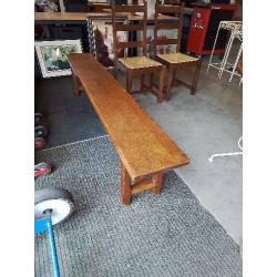 BANC CHÊNE CLAIR A ENTRETOISE 
