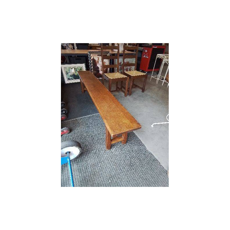 BANC CHÊNE CLAIR A ENTRETOISE 