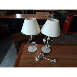 LAMPE MÉTAL CRÈME AUX...