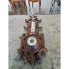BAROMÈTRE THERMOMÈTRE BOIS SCULPTÉ DÉBUT XXE