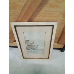 AQUARELLE CHATEAU ENNEIGÉ G...