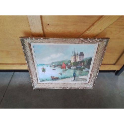 HUILE SUR TOILE PORT RENE...