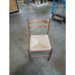 CHAISE BOIS PAILLÉ 
