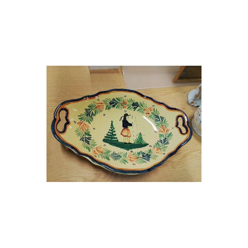 PLAT OVALE CÉRAMIQUE HB QUIMPER 