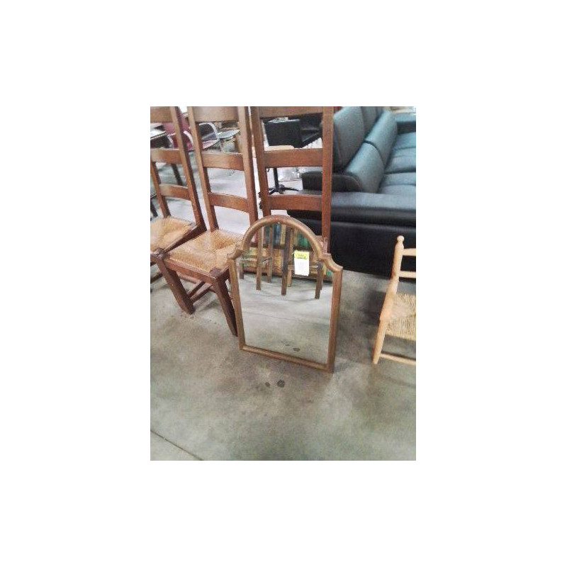 MIROIR RECTANGULAIRE CINTRÉ BOIS DORE STYLE REGENCE 