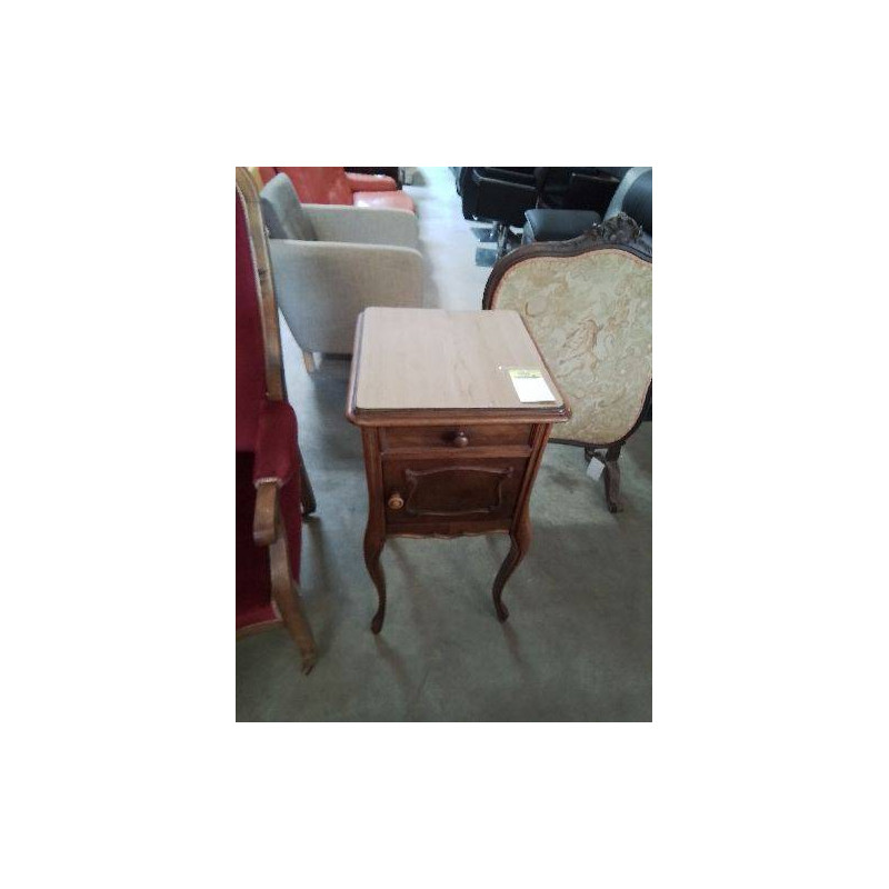 CHEVET NAPOLEON III 1 PORTE 1 TIROIR PIEDS GALBES