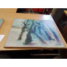 HUILE SUR TOILE ARBRES PIERRE LURIENNE PEINTRE HAVRAIS  XXE