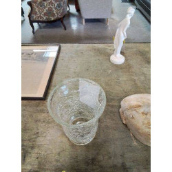 VASE VERRE CRAQUELÉ 16 CM