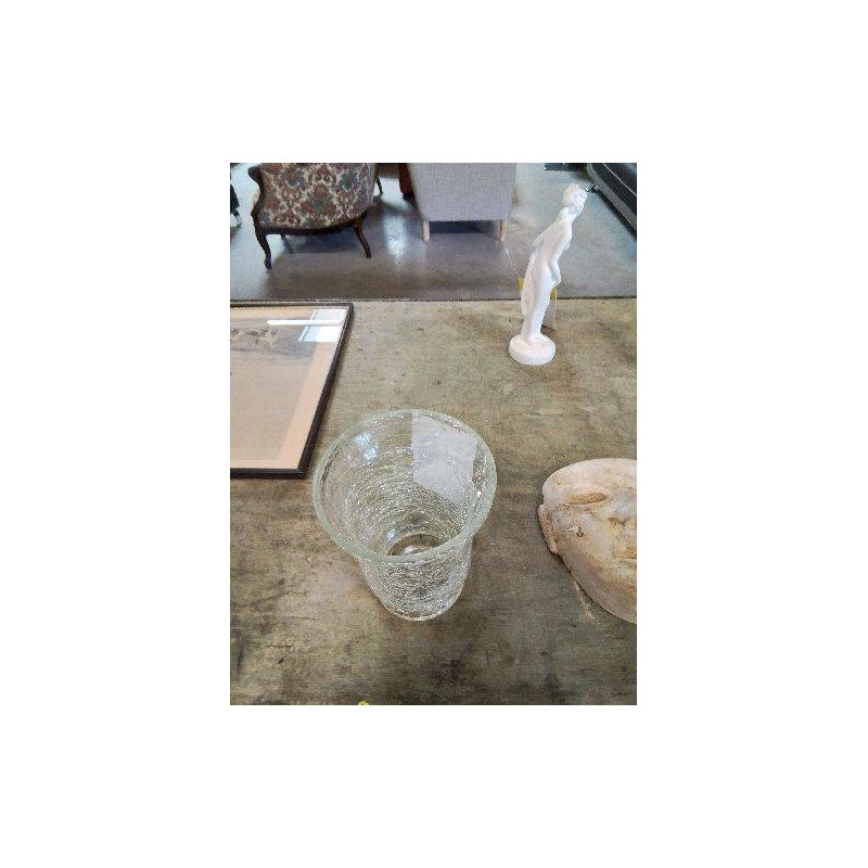 VASE VERRE CRAQUELÉ 16 CM