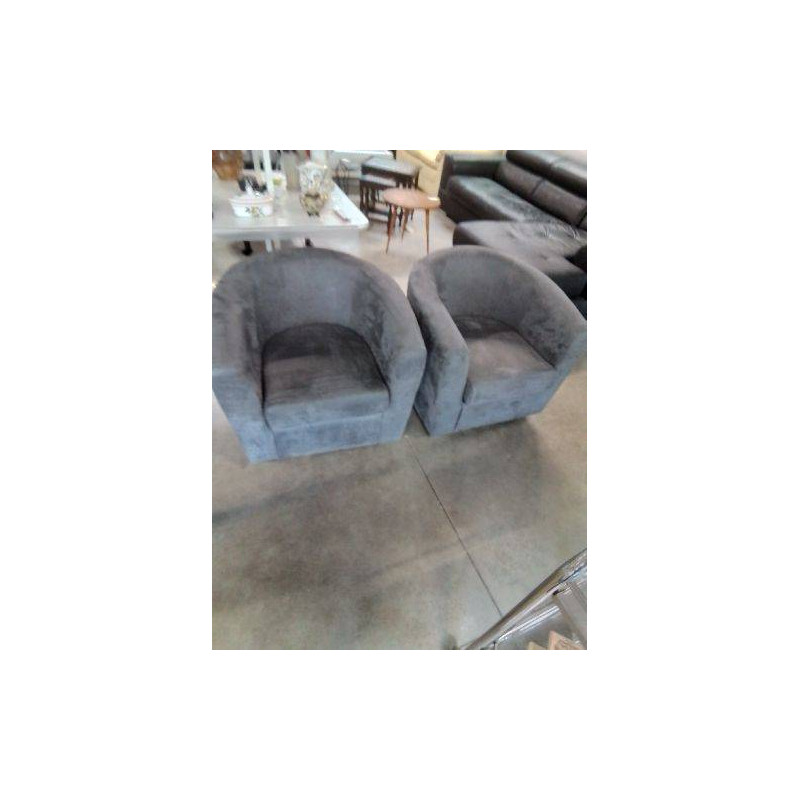 FAUTEUIL CLUB TISSU GRIS 