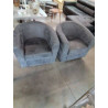 FAUTEUIL CLUB TISSU GRIS 