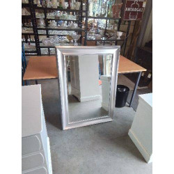 MIROIR MOULURÉ ARGENTÉ 