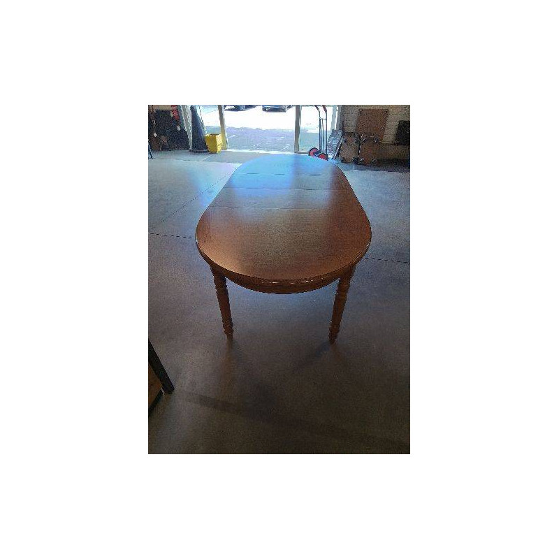 TABLE OVALE EXTENSIBLE PIEDS GALBÉ OUVRANT A 239 CM 239X105X75 2 RALLONGES 40CM 