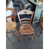 CHAISE BOIS PAILLÉ A POIGNÉE 