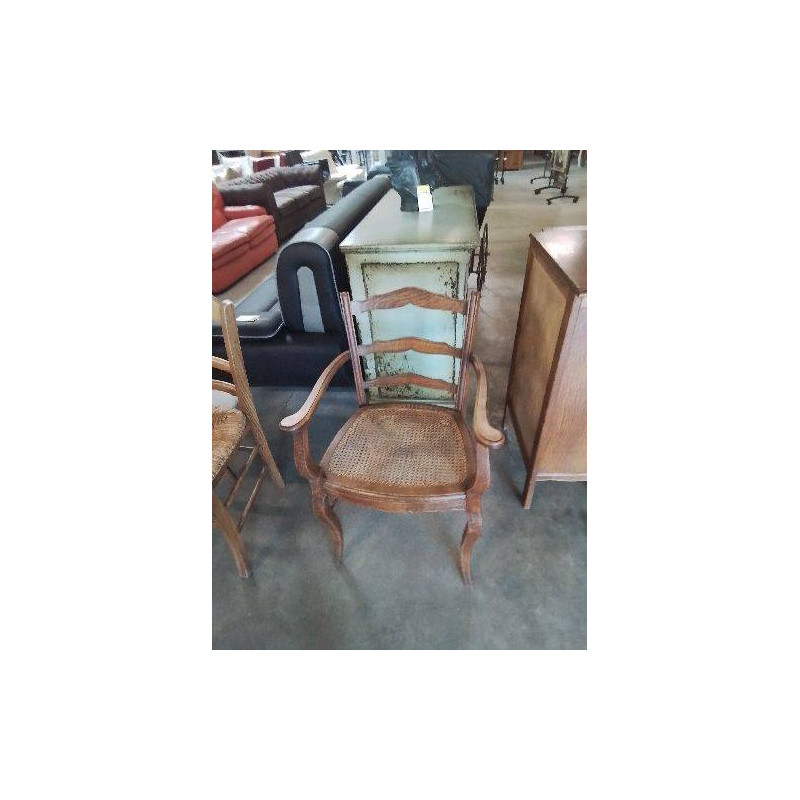 FAUTEUIL STYLE REGENCE BOIS CANNÉ 