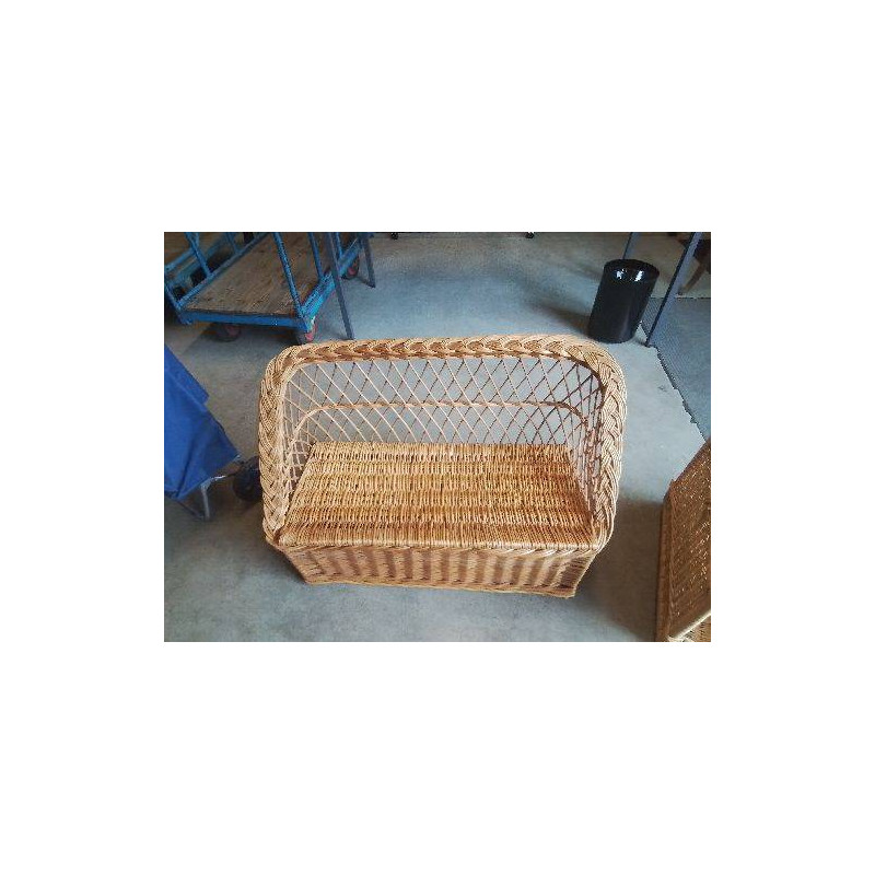 BANC COFFRE VANNERIE