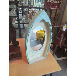 MIROIR BARQUE BOIS PEINT 