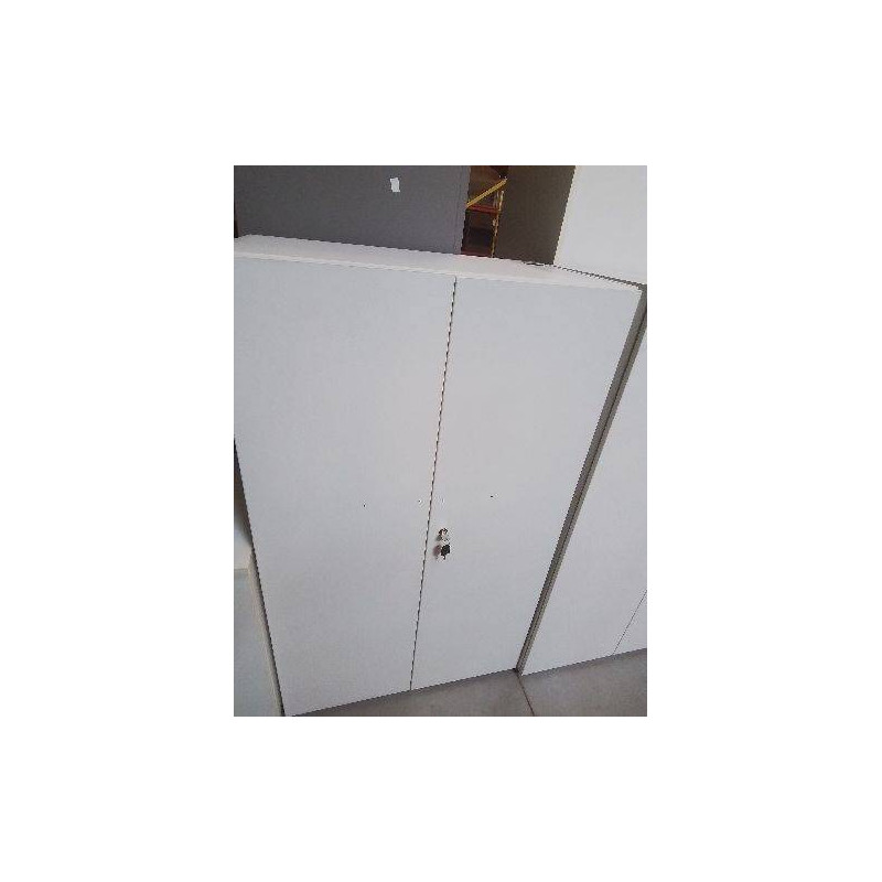 ARMOIRE DE BUREAU BOIS BLANC 2 PORTES BURONOMIC 1
