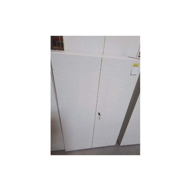 ARMOIRE DE BUREAU BOIS BLANC 2 PORTES 2 BURONOMIC