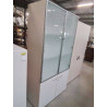 ARMOIRE DE BUREAU VITREE  BOIS BLANC 4 PORTES BURONOMIC 