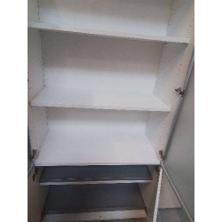 ARMOIRE DE BUREAU VITREE  BOIS BLANC 4 PORTES BURONOMIC 