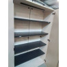 ARMOIRE DE BUREAU BOIS BEIGE 2 PORTES 