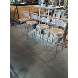 TABOURET PIÈTEMENT MÉTAL...