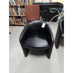 FAUTEUIL CLUB GONDOLE PU NOIR